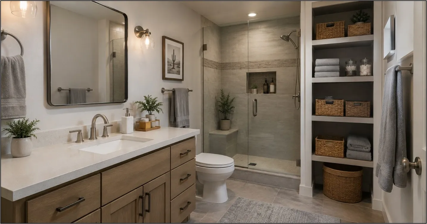 Bathroom Remodel in Tucson, AZ: Simple Storage Ideas That Make Your Bathroom More Functional